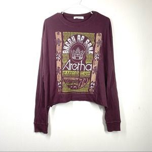 FREE PEOPLE NWOT Daydreamer Aretha Franklin Queen of Soul Long Sleeve Band Tee